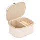 Boîte à bijoux ENYA en velours beige 9x5.5x11cm