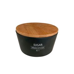 Boîte à sucre céramique bambou 7.8x14x14cm
