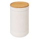 Boîte à sucre céramique blanche et bambou 12.2x19.5x12.2cm
