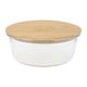 Boite alimentaire ronde verre et couvercle bambou 0.95L