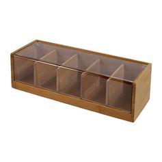 Boîte à thé bambou 5 compartiments 36x11x10cm