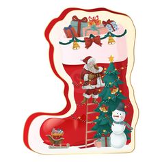 Boîte botte de Père Noël et 80g praline 12x16.3x14.5cm