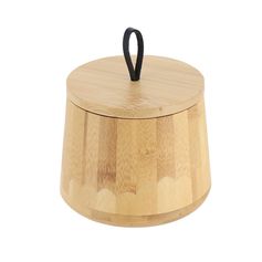Boite coton ronde bambou 11x8cm