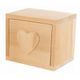 Boite de rangement 1 tiroir bois 10x10x7.5cm