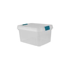 Boîte de rangement avec clips 9L plastique transparent