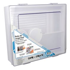 Boite de rangement avec compartiments transparente 29x7x25cm
