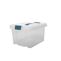 Boîte de rangement avec poignée 9L plastique transparent