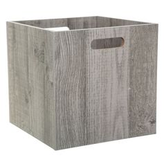 Boîte de rangement bois grise 31x31cm