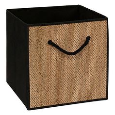 Boîte de rangement STEMY beige et noir 31x31cm