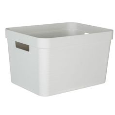 Boite de rangement Stone blanche 30L