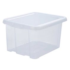 Boîte de rangement transparente avec couvercle 18L