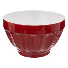 Bol en faience côtelé rouge 60cl