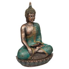 Bouddha assis en résine H 43.5cm