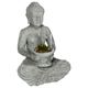 Bouddha en ciment et photophore 29.5x40x25.5cm