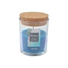 Bougie parfumée bocal verre lagon 7x9x7cm