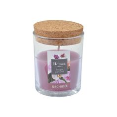 Bougie parfumée bocal verre orchidée 7x9x7cm