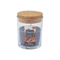 Bougie parfumée bocal verre bois de santal 7x8.7cm