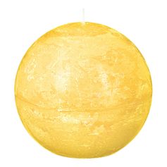 Bougie boule rustique jaune D 10cm