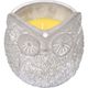 Bougie citronnelle chouette D9x9.8cm