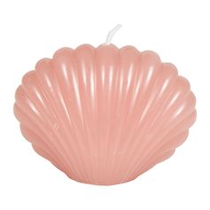 Bougie coquillage cire rose H 7cm