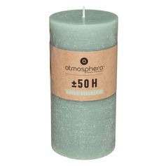 Bougie cylindrique rustique vert eucalyptus D 6.8x14cm
