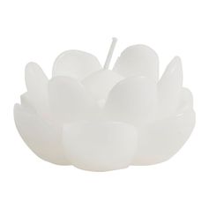 Bougie décorative fleur blanche H 4.5cm