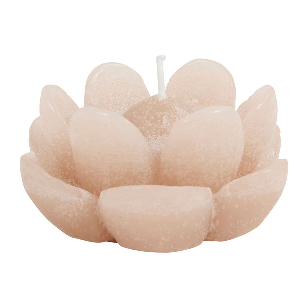 Bougie décorative fleur marron H 4.5cm