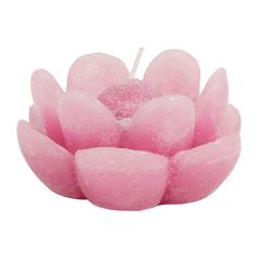 Bougie décorative fleur pourpre H 4.5cm