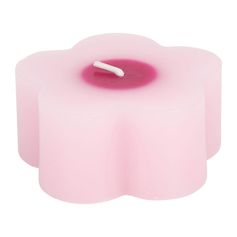 Bougie décorative fleur rose