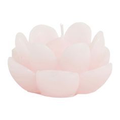 Bougie décorative fleur rose H 4.5cm