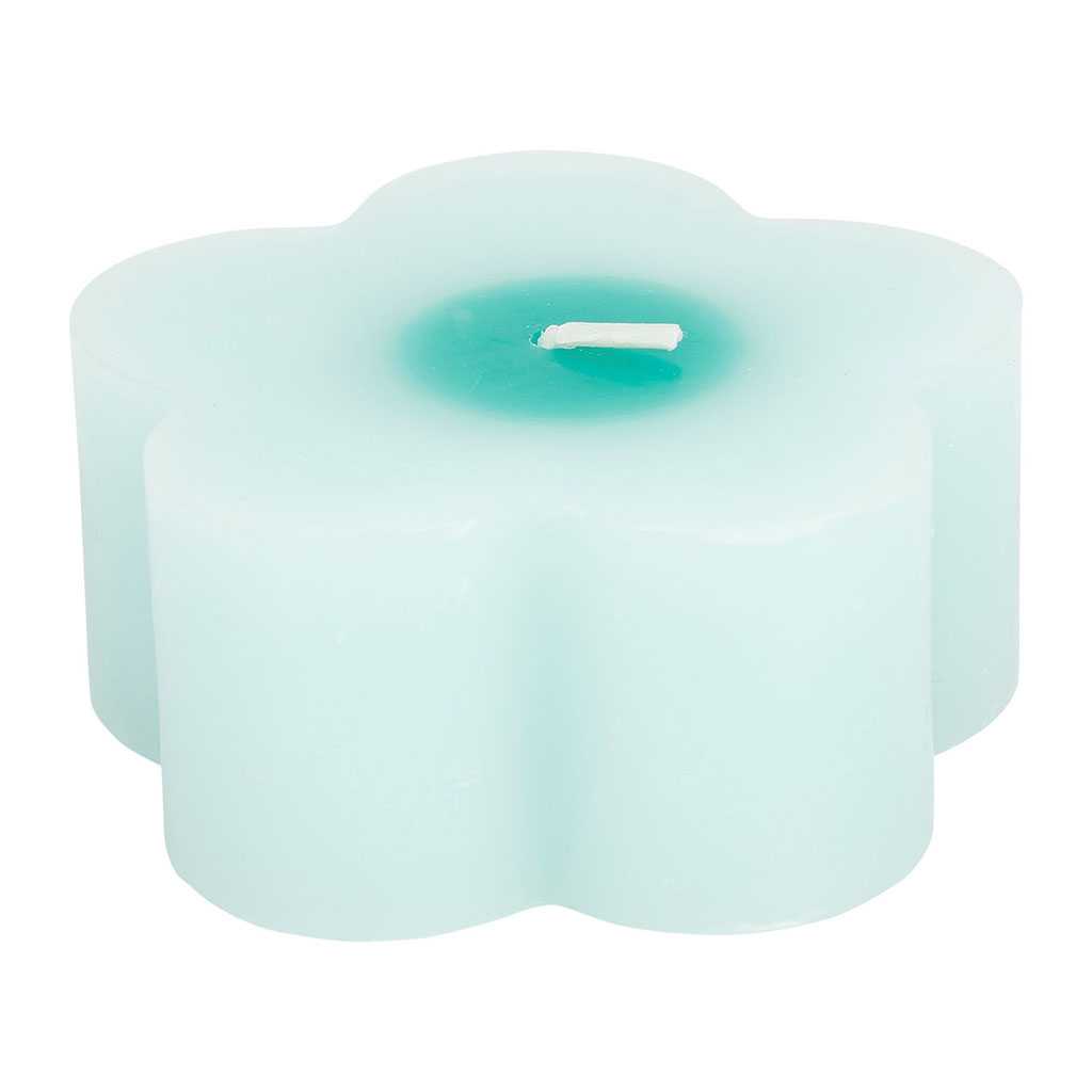 Bougie décorative fleur verte