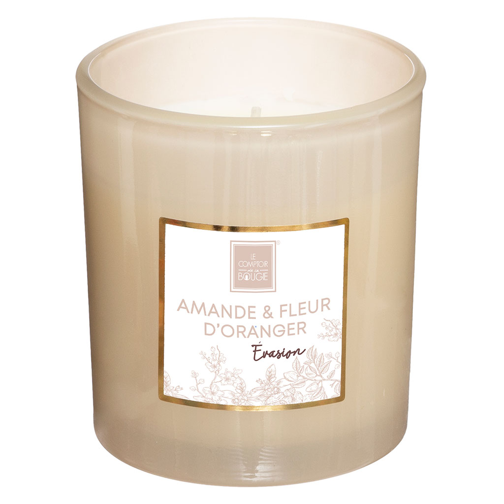 Bougie parfumée verre amande fleur d'oranger 190g