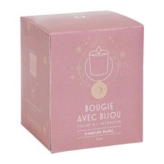 Bougie parfumée avec bijou senteur musc H 10cm