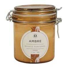 Bougie parfumée en pot senteur ambre H 10cm