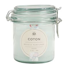 Bougie parfumée en pot senteur coton H 10cm