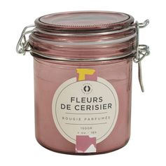 Bougie parfumée en pot senteur fleurs de cerisier H 10cm