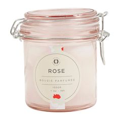 Bougie parfumée en pot senteur rose H 10cm
