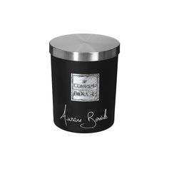 Bougie parfumée noire avec couvercle Aurore Boréale 490g