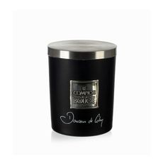Bougie parfumée noire et couvercle douceur de coton 210g