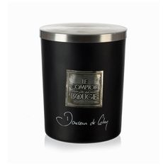 Bougie parfumée noire et couvercle douceur de coton 490g