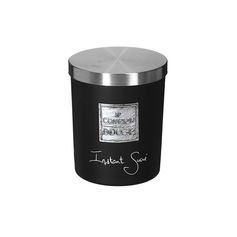 Bougie parfumée noire et couvercle instant sucré 210g