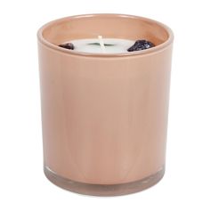 Bougie parfumée senteur bois de santal avec pierres