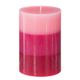 Bougie parfumée tricolore rose senteur framboise 7x10cm