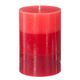 Bougie parfumée tricolore rouge senteur fruits rouges 7x10cm