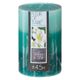 Bougie parfumée tricolore verte senteur fleur de tiaré 7x10cm