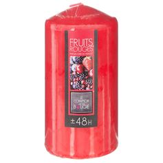 Bougie ronde parfumée fruits rouges 395g