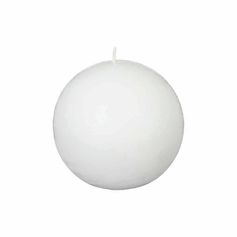Bougie rustique boule blanche D 10cm