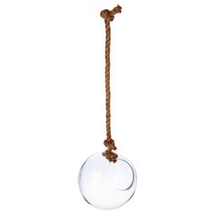 Boule en verre et corde à suspendre D 19cm