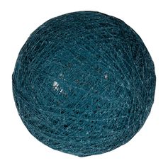 Boule tissu bleu pétrole D 6cm