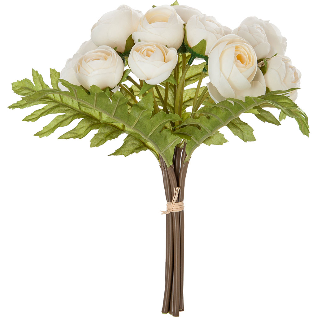 Bouquet de 18 mini camélias artificiels H 30cm - Centrakor